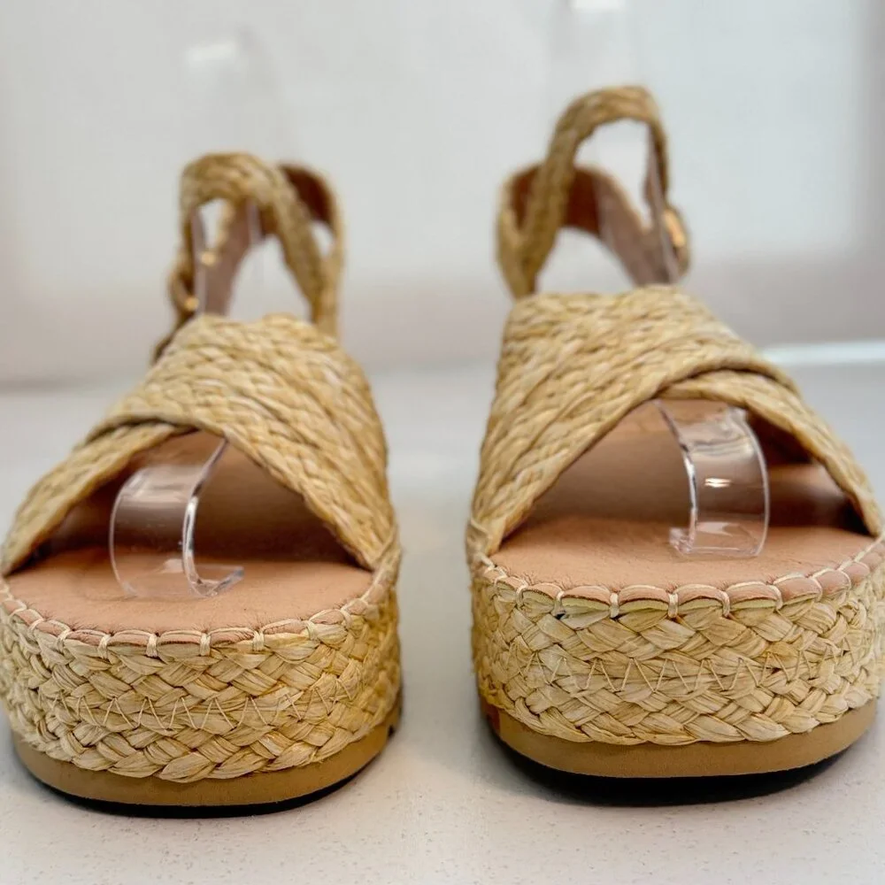 Coconuts by Matisse Woven Espadrille Sandals in Natural Tan